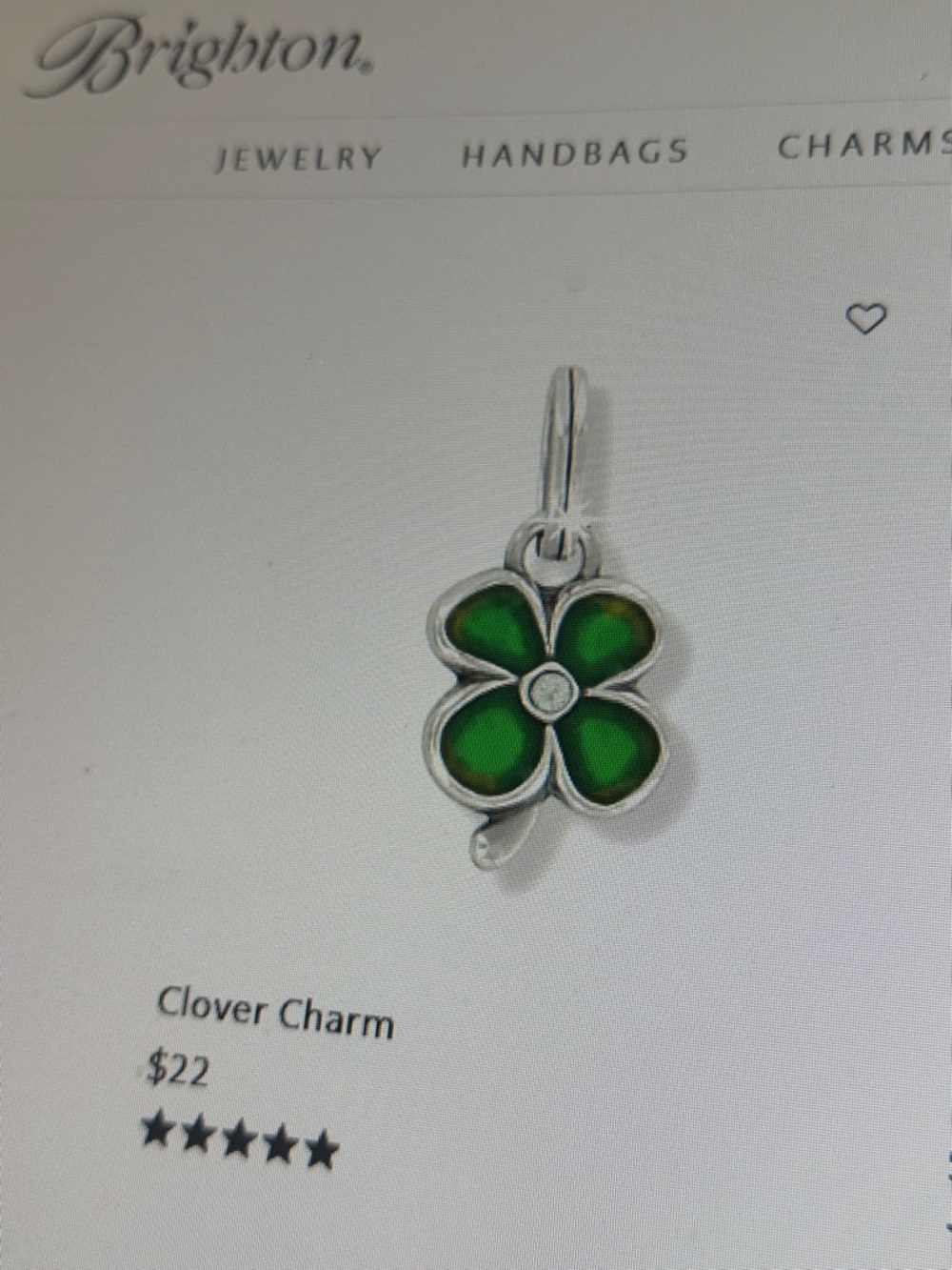 🍀 Brighton ‘lucky’ ’Irish’ Green Enamel Four-Leaf Clover Pendant Charm! 🆕 - Picture 5 of 5